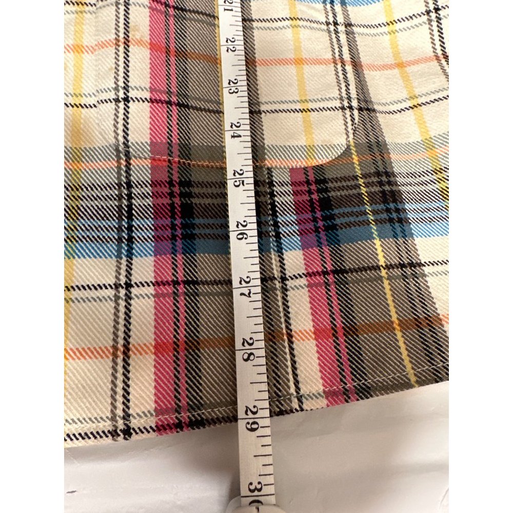 CJ Banks Women Coat Multicolor Plaid Toggle Buttons Lined Spring Jacket Size M - Picture 9 of 12
